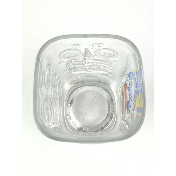 Disney World Fantasia Mickey McDonalds Square Glass Epcot 2000 Celebration Magic - Picture 5 of 7
